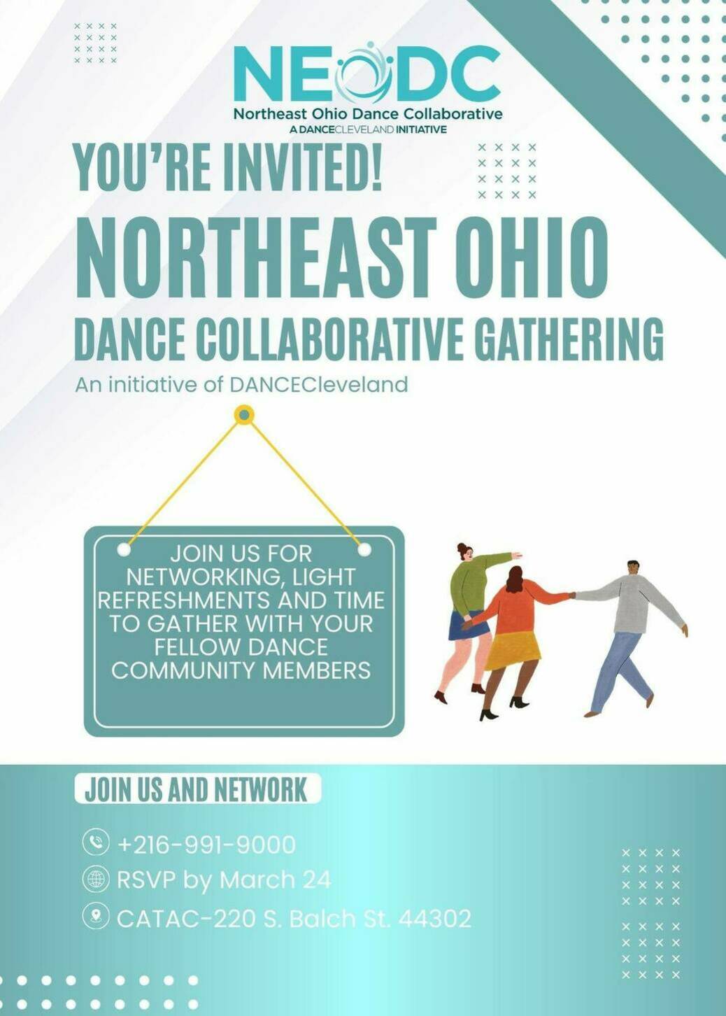 Whiteandgreenmodernzumbaclassinvitation